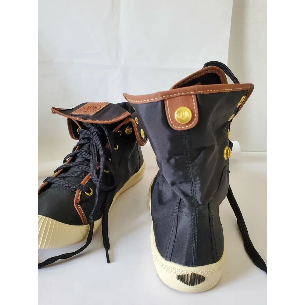 Palladium Baggy Ankle Boots Hiking Trail High Tops Flip/Fold Flex Sneakers sz 10